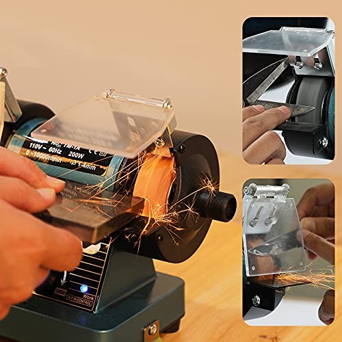 Mini Bench Grinder with Variable Speed for Polishing, Buffing, and Jewelry