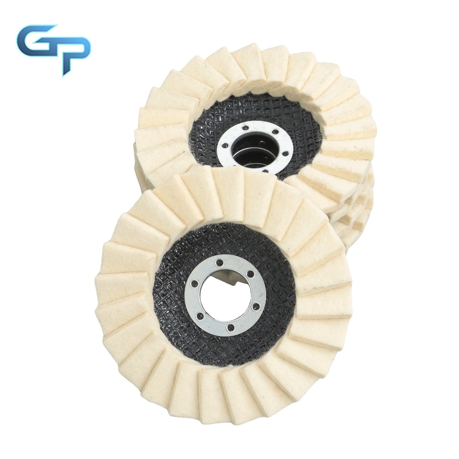 8 Pcs Wool Polishing Wheel Disc Set w/ Buffing Wheel and Compound 4-1/2 X 7/8″