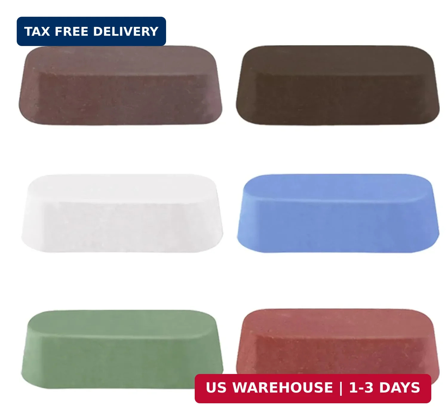 6 Pcs Metal Buffing Polishing Compound for Buffing Wheel, Buffing Wheel Compound