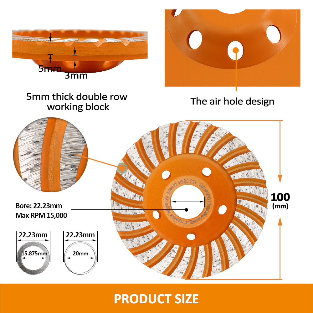 Diamond Grinding Wheel Polishing Plate 4-7 inch Marble Granite Concrete Brick