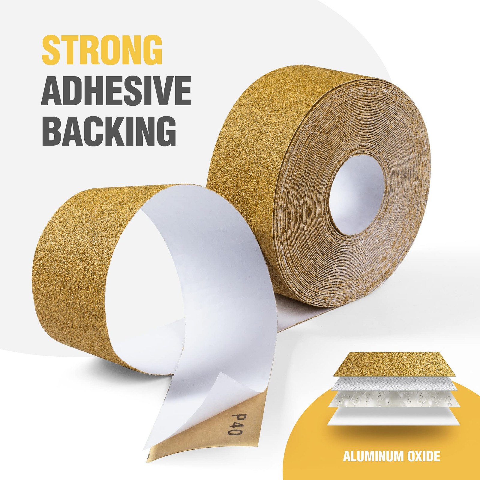 S SATC 40 Grit PSA Longboard Sandpaper 20 Yard Long 40 Zirconia Alumina