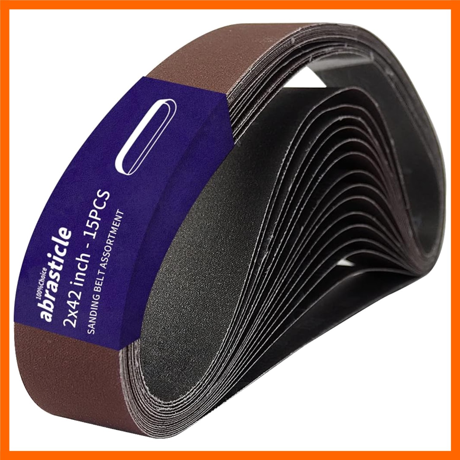 15 Pcs 2 x 42 Inch Assorted Aluminum Oxide Sanding Belt – 80/120/150/240/400 …