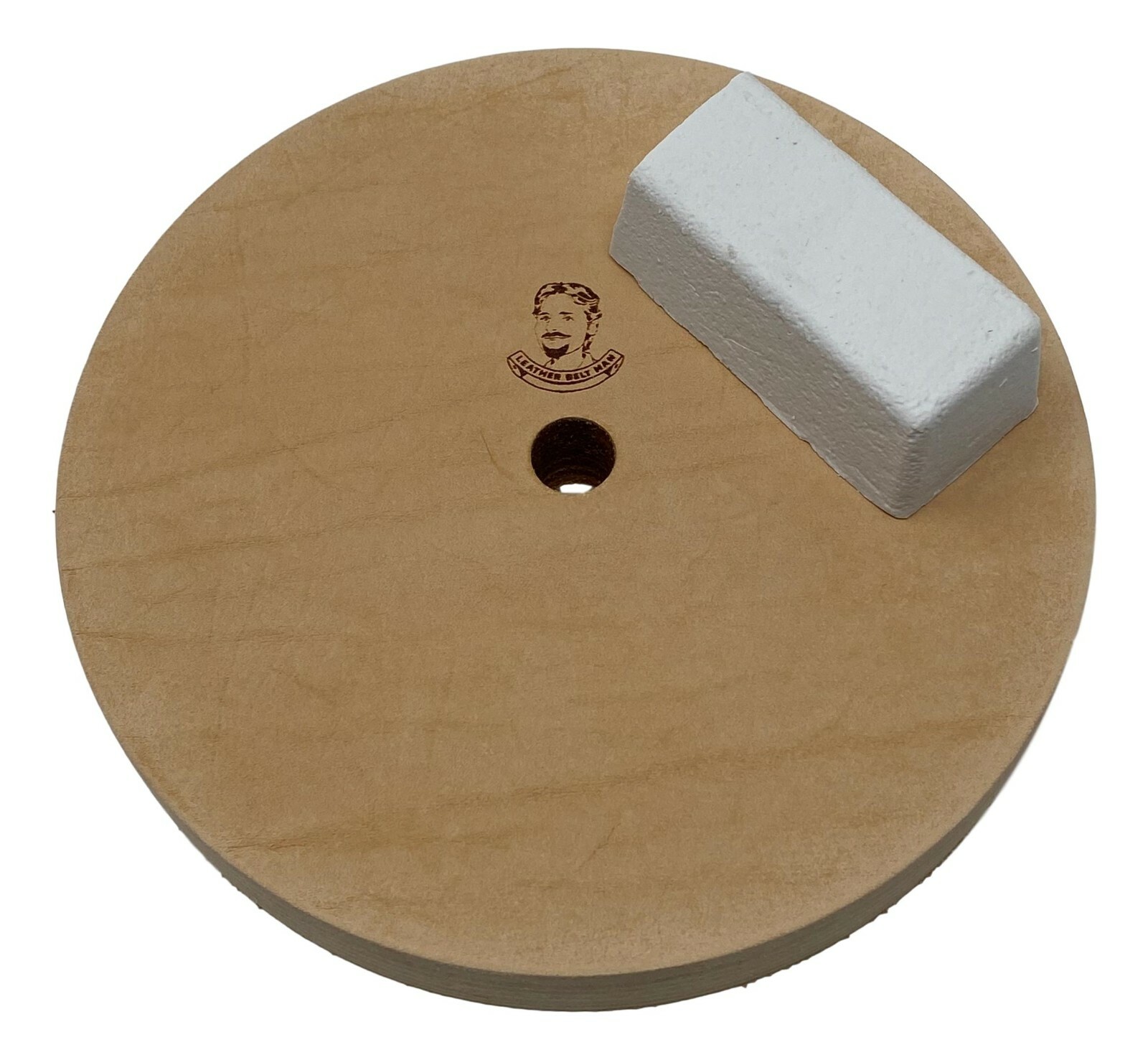4″ (1″ Width) Leather Honing Wheel – Fits 1/2″ Arbor – Buffing Compound Included