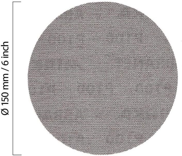 Abranet 6-Inch Sanding Discs – Dust-Free Hook and Loop Mesh Pads, 35pcs Assorted