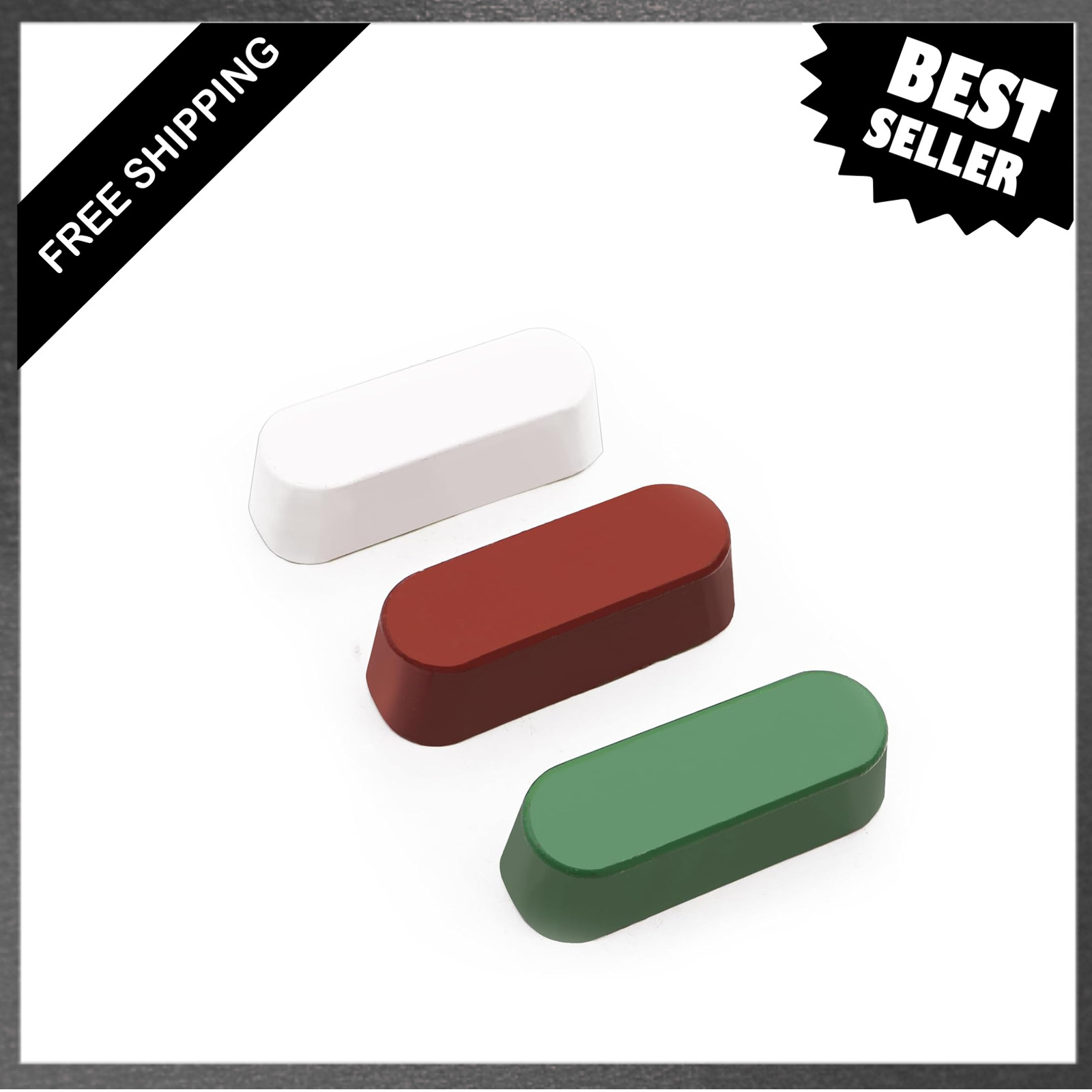Metal Buffing Polishing Compound Kit, White Diamond Red Rouge Green, 4 Oz