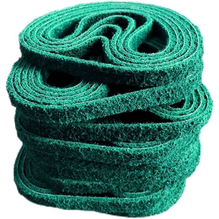 1/2″ x 18″ Non Woven Surface Conditioning File Sanding Belt Green, 5PCS Fine