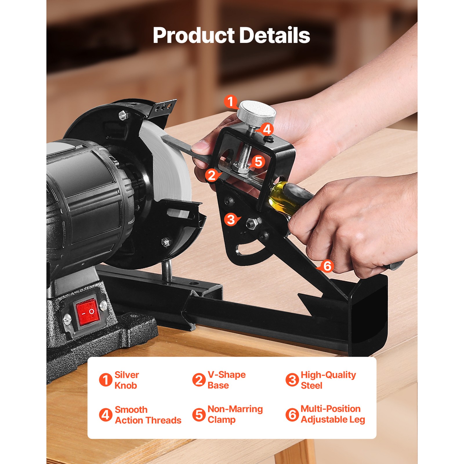 Multi-Grind Sharpening System Vari-Grind Jig for 6″ & 8″ Bench Grinders