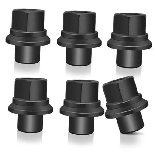 Pcs 19mm Sleeve Flanged M22x1.5 Wheel Nuts 33mm Hex Carbon Steel Set | 19 MM 6