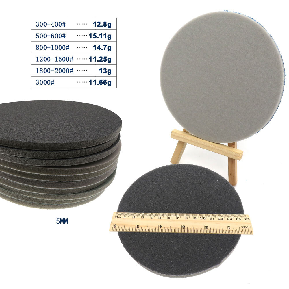 25mm-150mm Wet & Dry Sanding Discs 300-3000 Grit Hook And Loop Sandpaper Pads