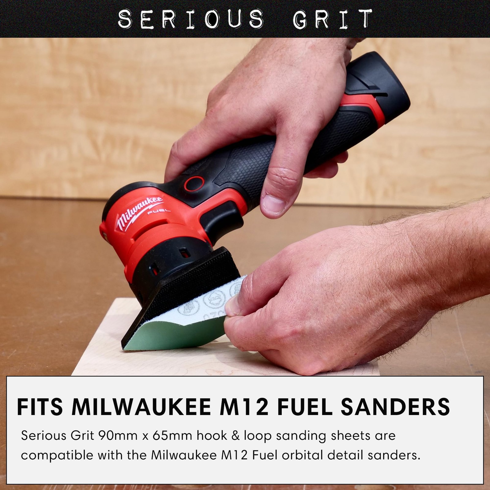 – Assorted Grit Sandpaper for Milwaukee M12 Sanders – 50 Pack