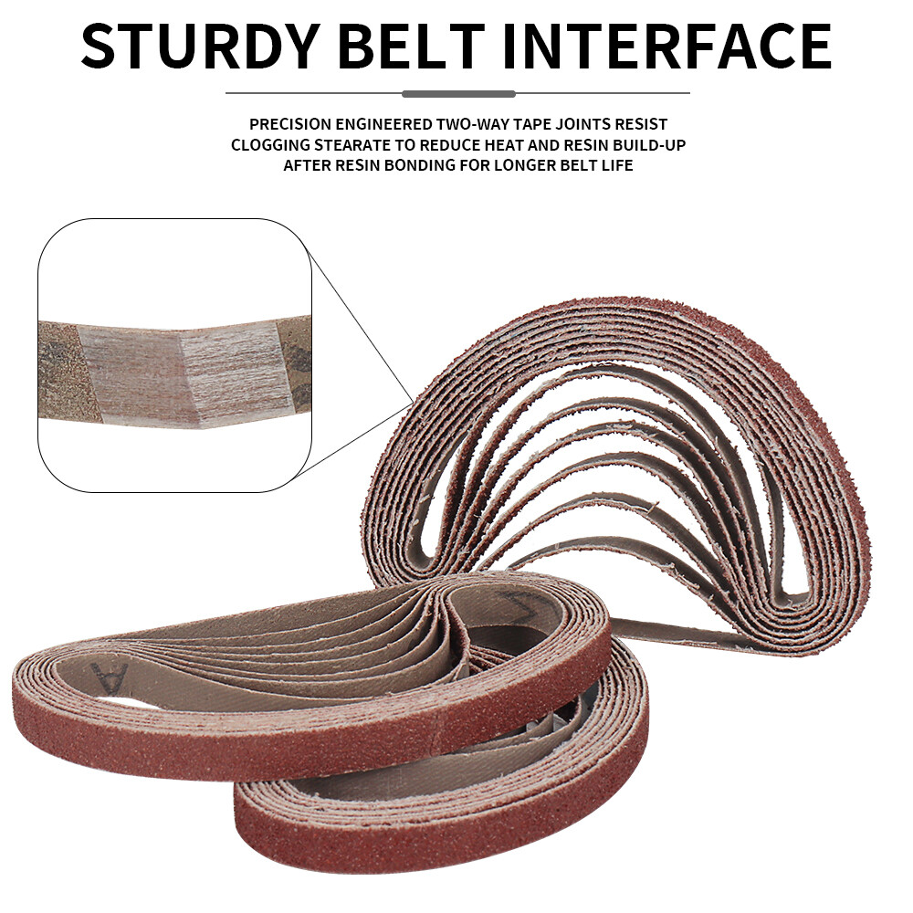10x330mm Abrasive Sanding Belts For Belt Sander Metal Grinding Sandpaper 40~800#