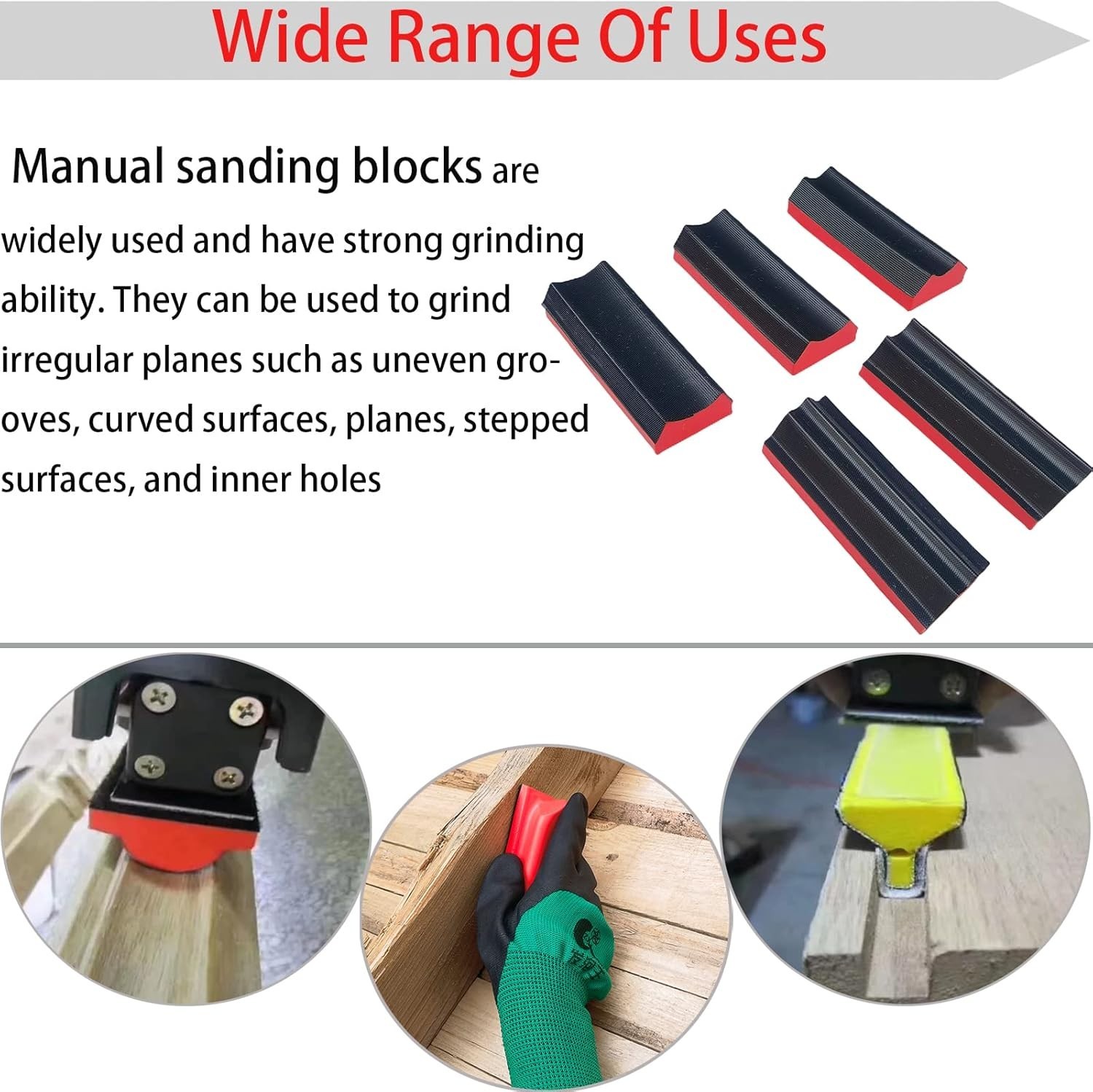 16-Piece Contoured Profile Hand Sanding Block Set