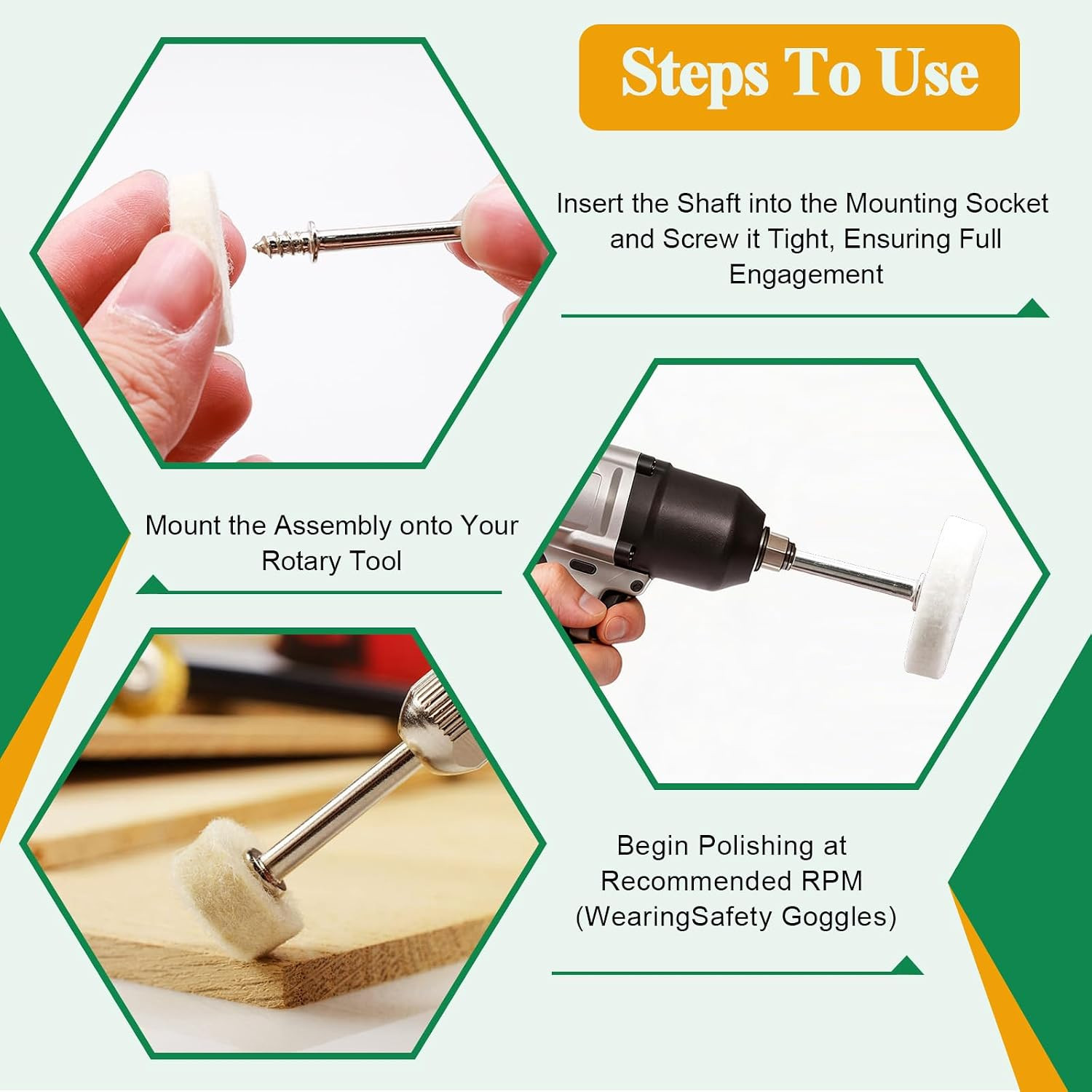140PCS Polishing Buffing Wheel Kit,Buffing Wheels & Polishing Bits &Sanding Bits