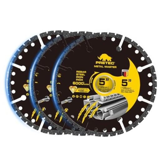 5 Inch Diamond Cut Off Wheels, Angle Grinder Cutting Disc for MetalPCS 5 INCH 3