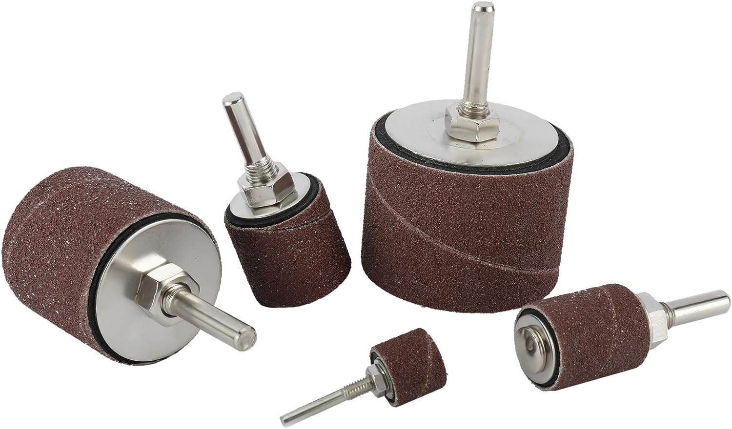 25Pc Sanding Drum Tool Set Spindle Sanding Sleeves Kit for Rotary Tools 1/2″-2″