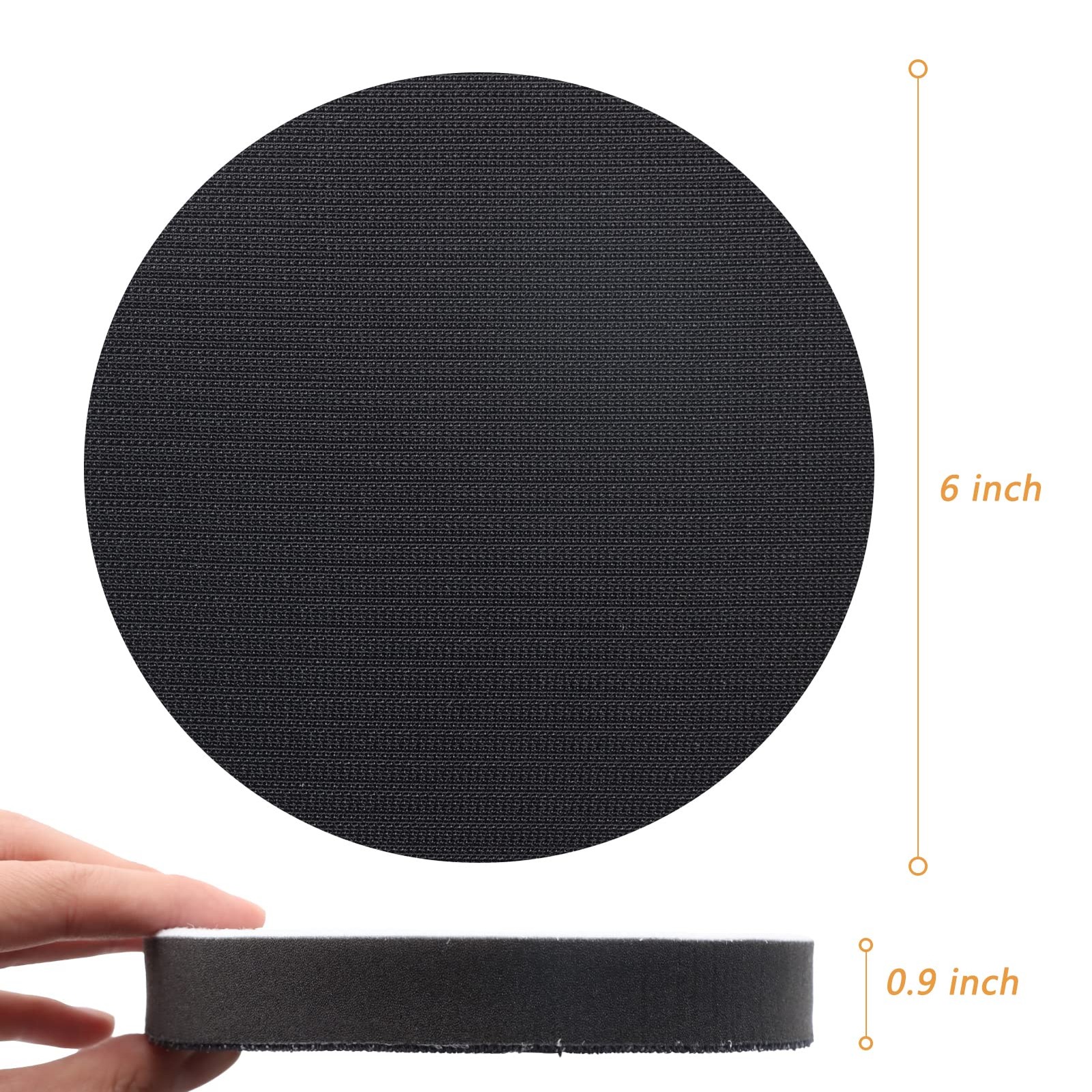 3 Pack Interface Pads, 6 Inch Hook and Loop Soft Density Sponge Cushion Buffe…