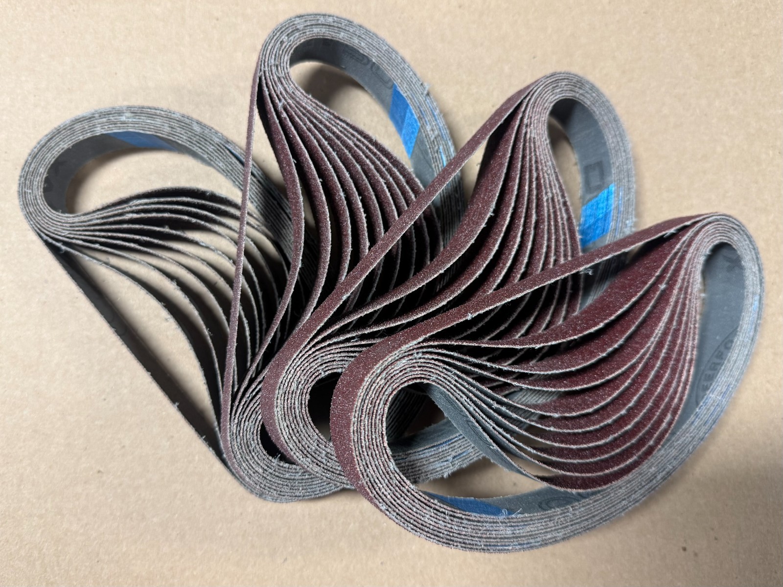 PREMIUM A/O X-WEIGHT SANDING BELTS 3/4″ X 18″ INCH, 40 PACK!!, 50-GRIT