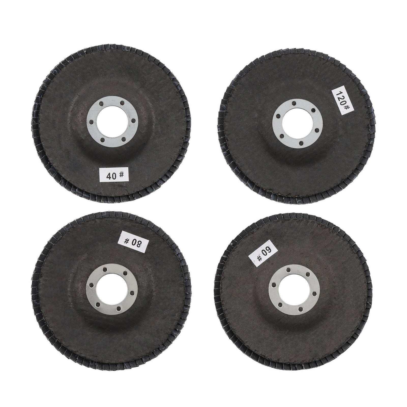 20PCS 4-1/2″ x 7/8″ Flap Discs 40/60/80/120 Grit T29 Angle Grinder Sanding Disc
