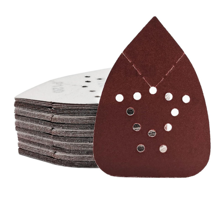 50PCS 95*135mm Mouse Sanding Pad A/O Hook&Loop 12Hole Sandpaper 150Grit for Wood