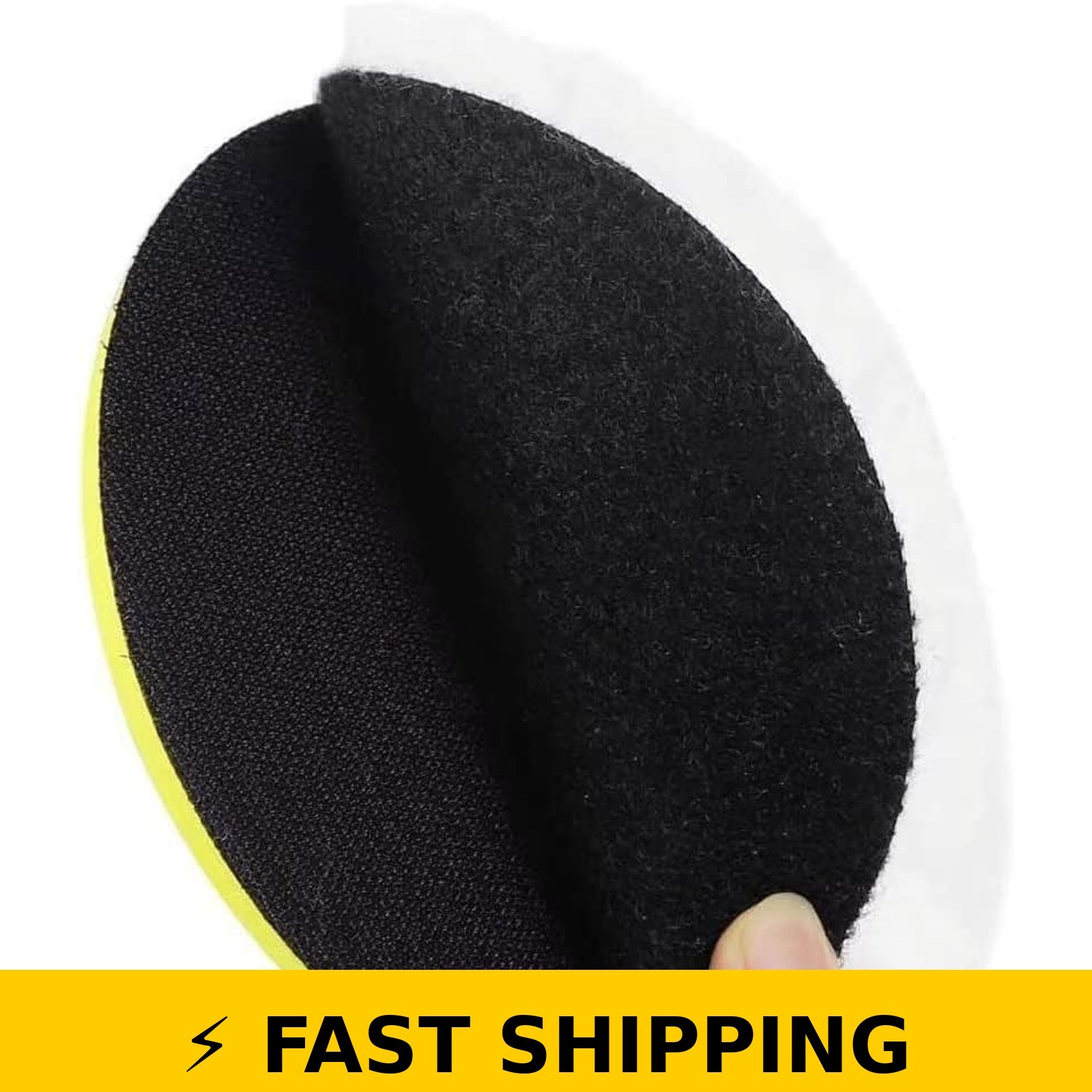 IPELY 6 Inch Wool Polishing Buffing Pad Set with M14 Drill Adapter