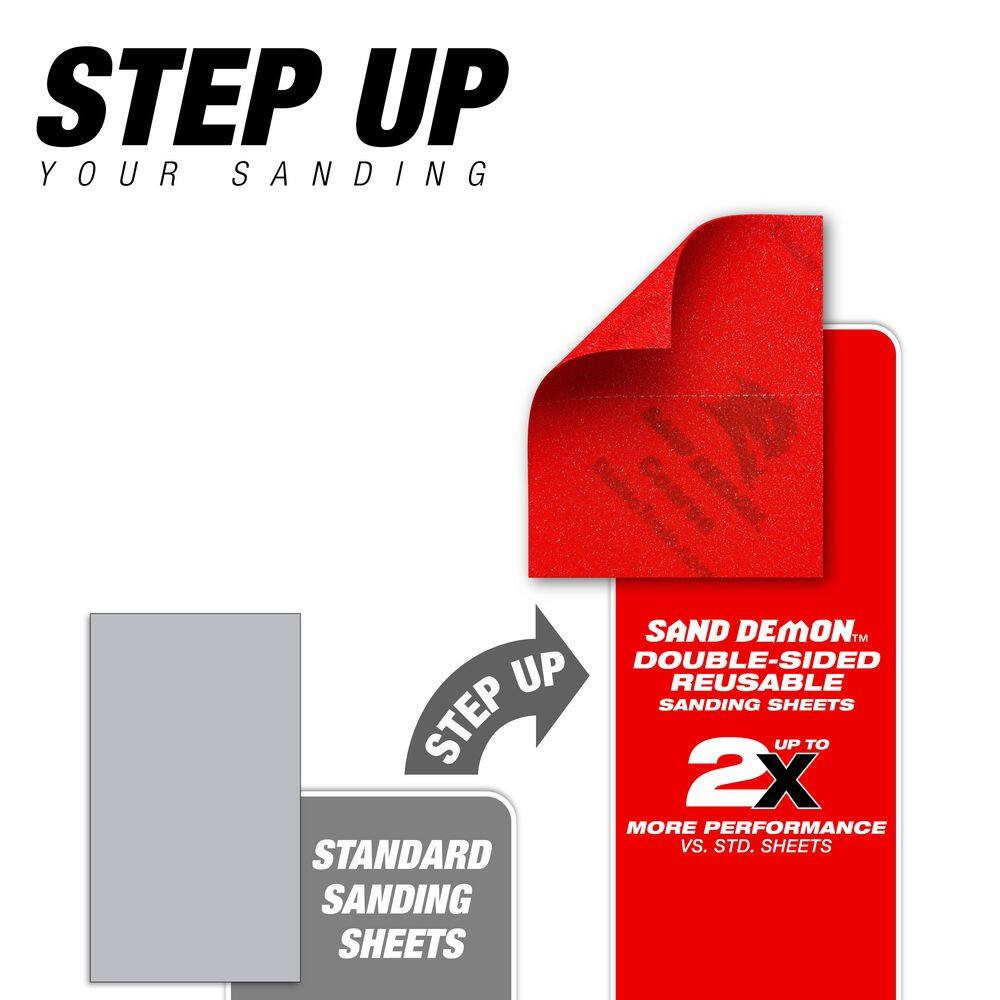 4-1/2 In. X 5-1/2 In. Sand Demon Fine Grit Double-Sided Reusable Hand Sanding Sh
