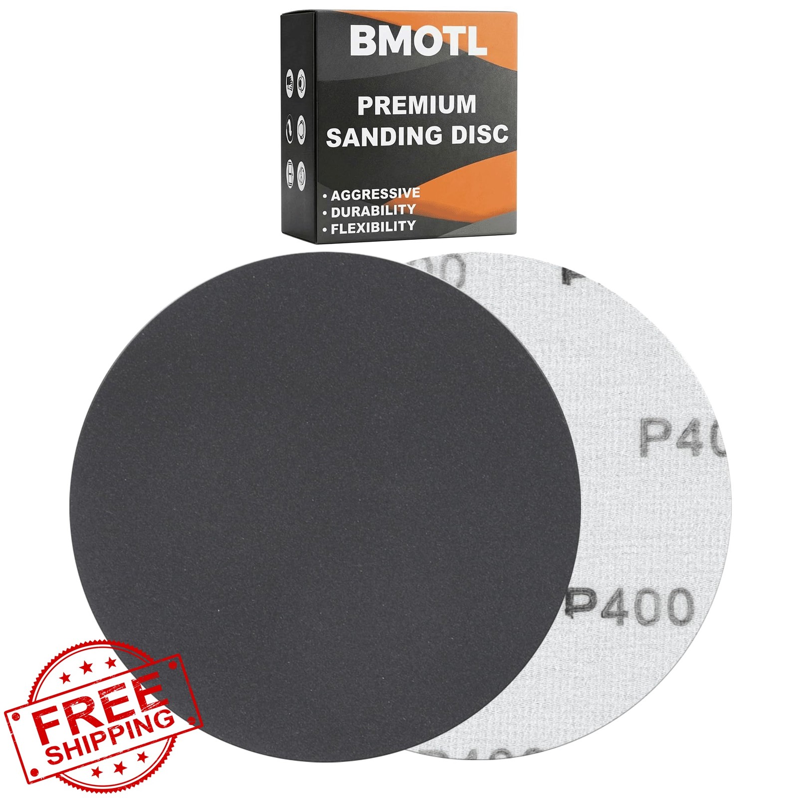 BMOTL 100pc 400 Grit 6″ Sanding Discs Hook Loop