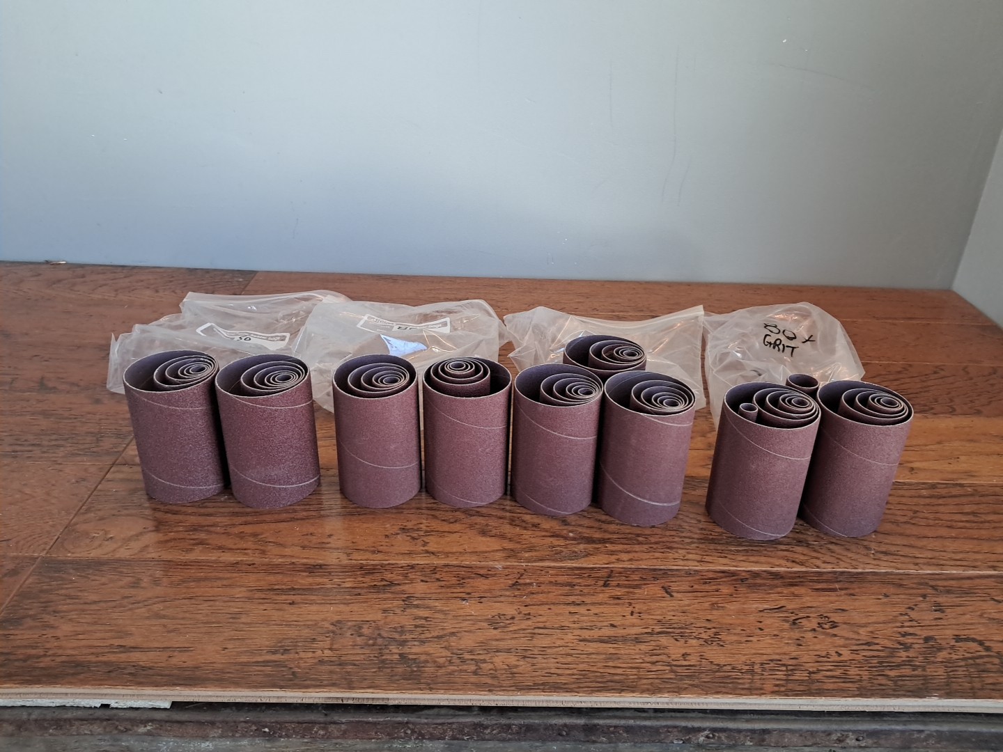 Lot Of 50 4.5 Inch Spindle Sanding Sleeves Assorted 50 80 150 Grit Set N75