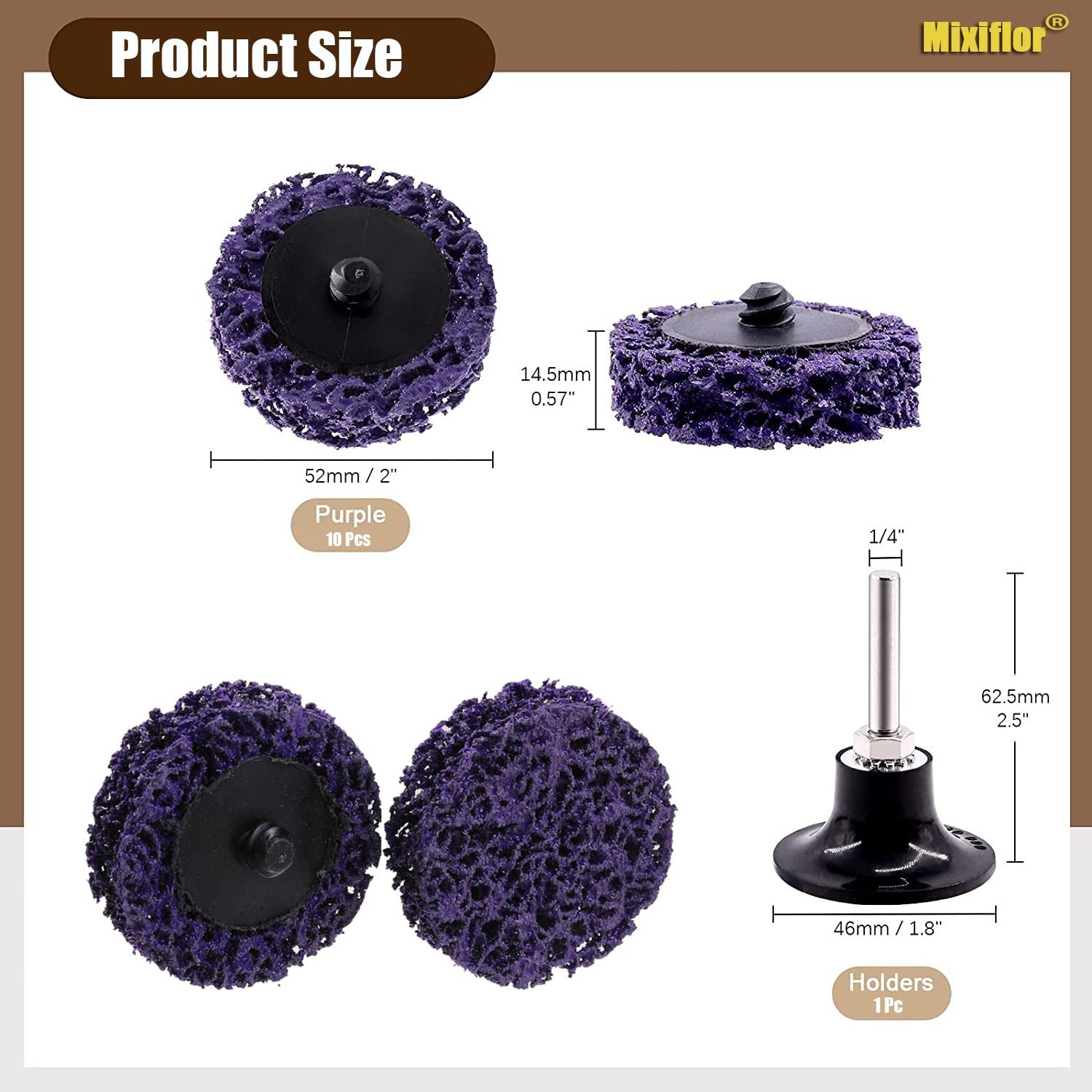 11 Pcs 2″ Sanding Discs, Quick Change Easy Strip Wheels,Die Grinder Attachments