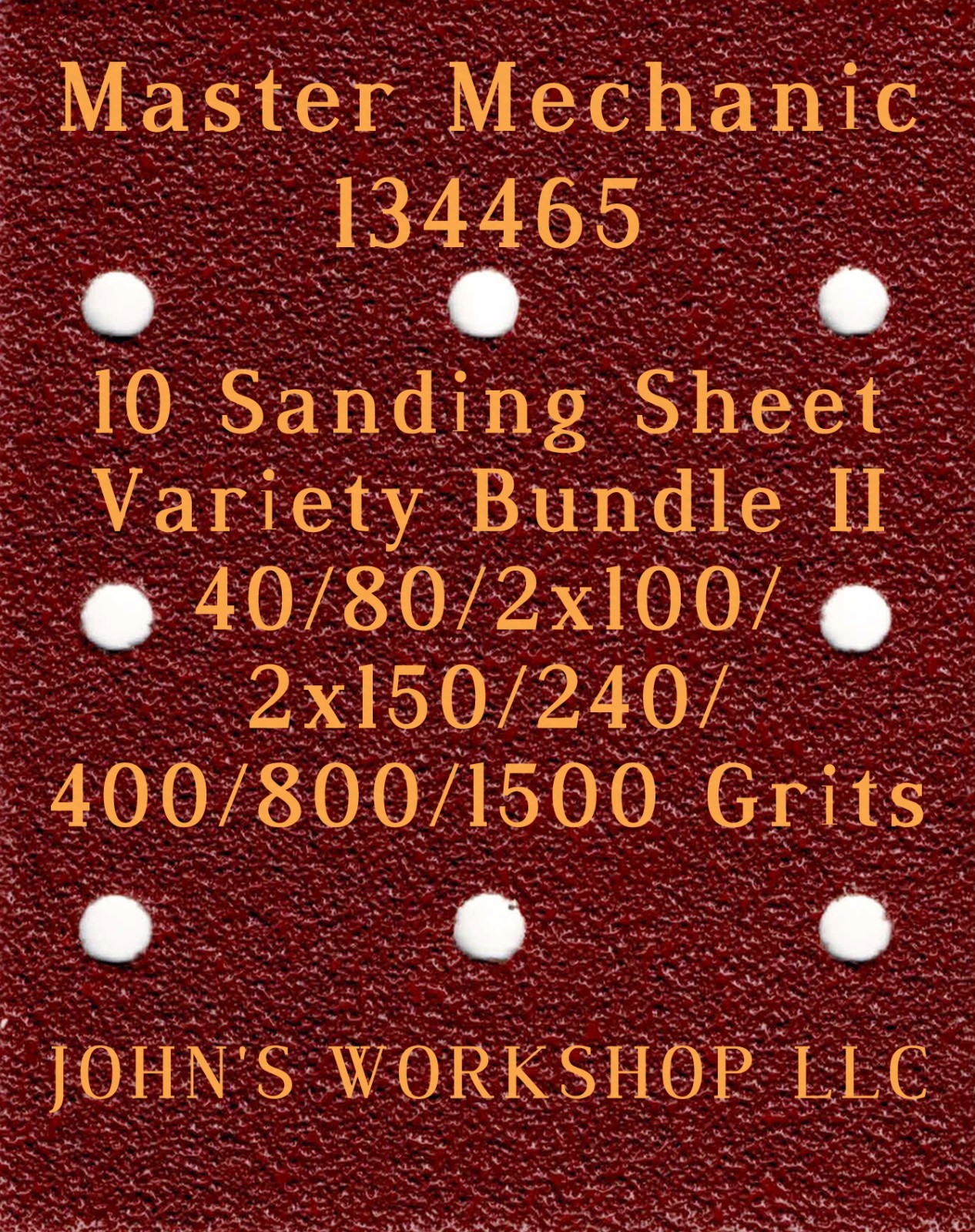 Master Mechanic 134465 – 40/80/100/150/240/400/800/1500 – 10pc Variety Bundle II