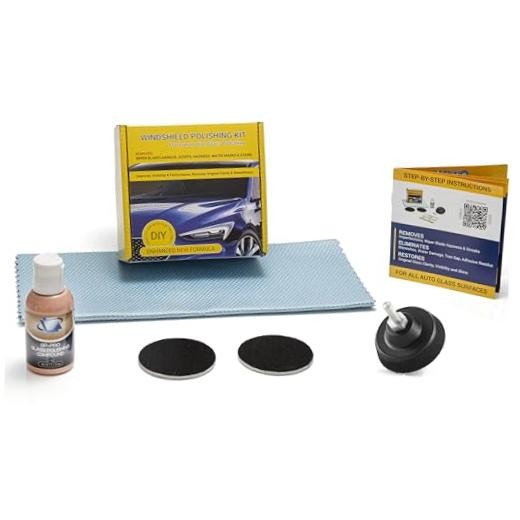 21003 DIY Windshield Polishing Kit for Electric Drills – Restore Clarity to