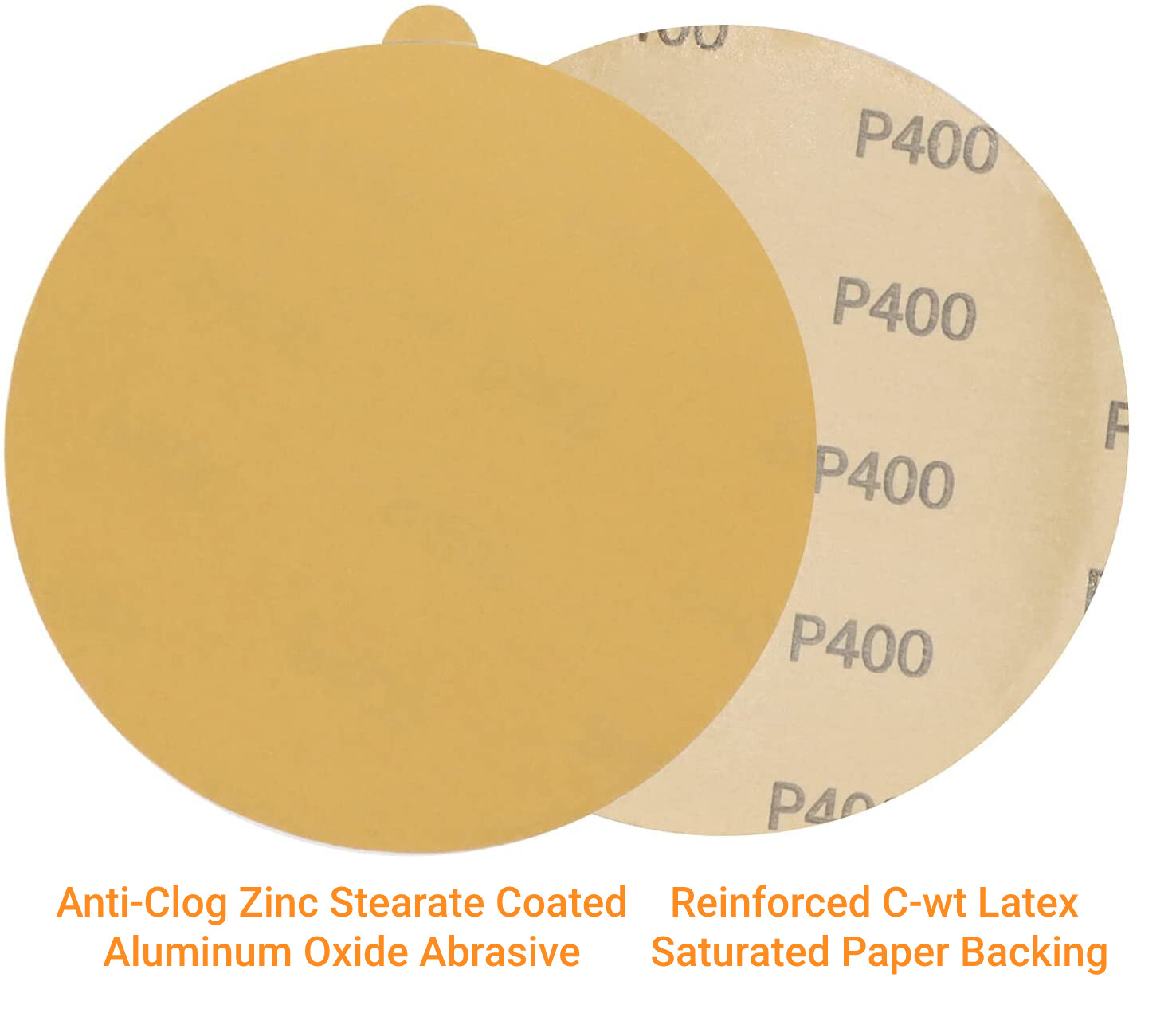 50PCS 6 inch PSA Self Adhesive Sanding Discs 40-800 Grit Orbital DA Sander Paper