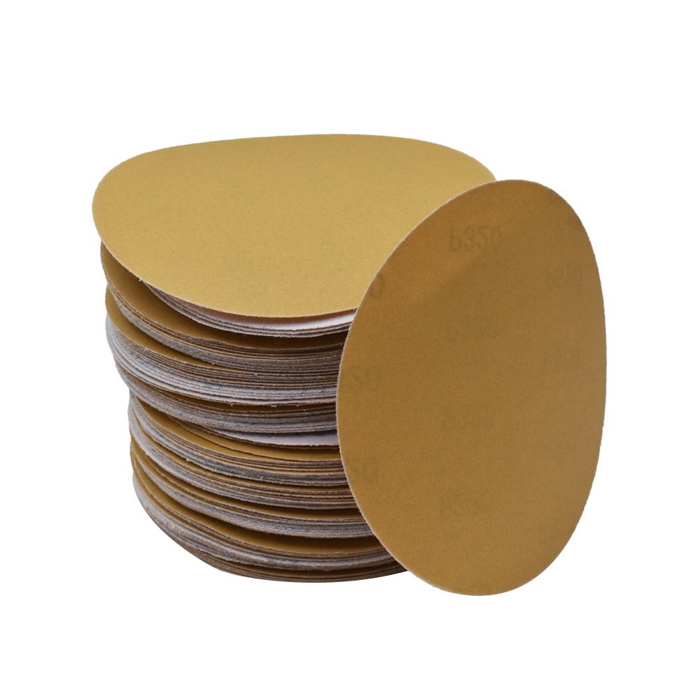 100 Pcs 5 Inch 240 Grit Hook Loop Pads Sanding Discs NO-Hole Sand Paper