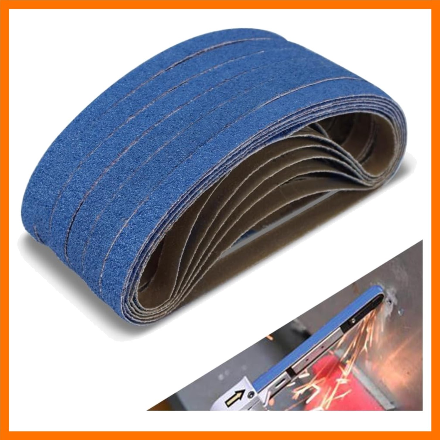 1/2 x 18 Inch Sanding Belts, 36 Pcs 60 Grit, Zirconia Sanding Belts for Mediu…