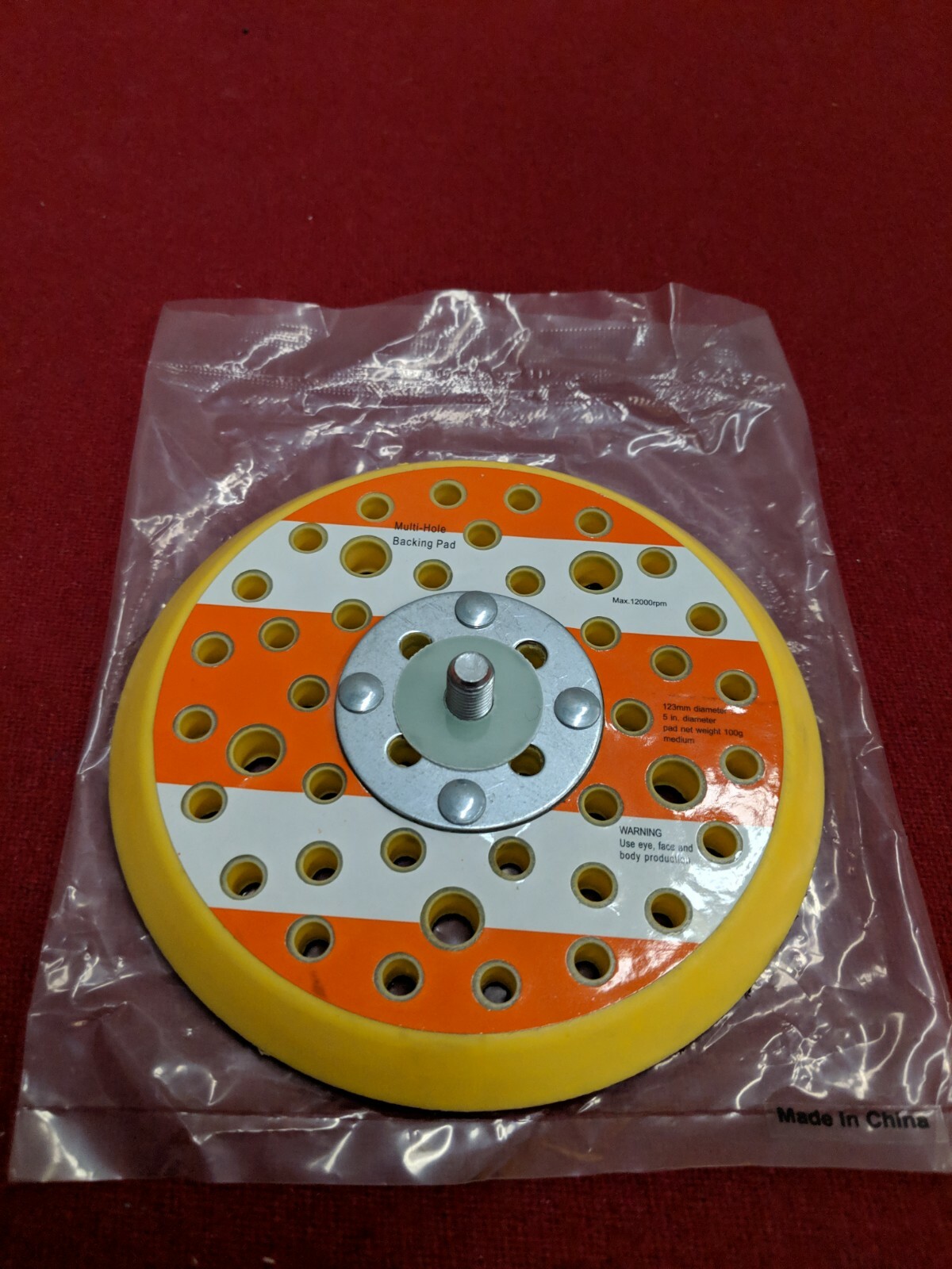 5″ Dual Acting 44 hole Velour Backing Pad – 21650-2 – Pack of 3