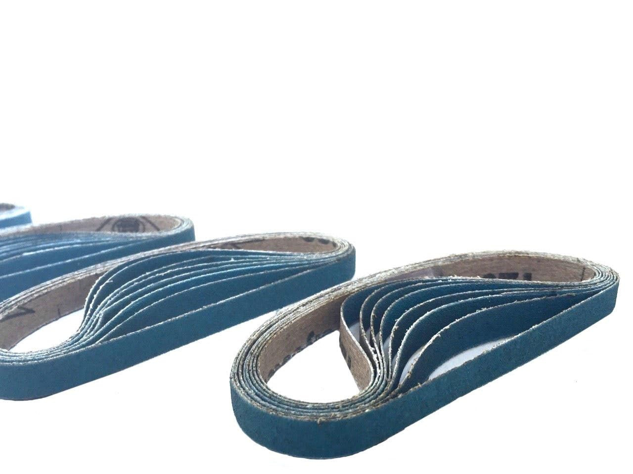 3/8 X 13 Inch Sanding Belts – Premium 40 Grit Blue Zirconia Cloth Belt Sanders