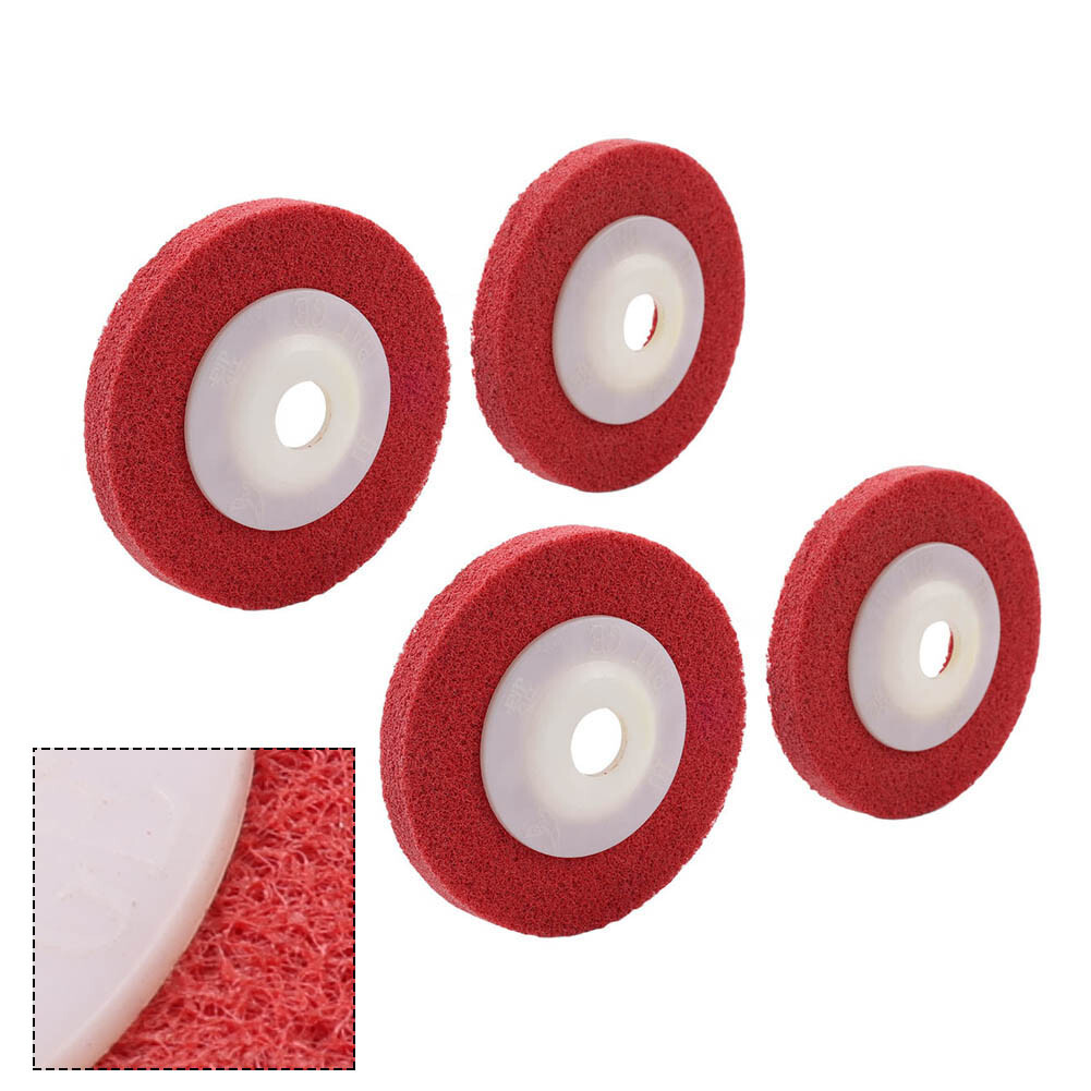 2-10Pcs 4” Nylon Fiber Polishing Wheel Abrasive Buffing Disc For Angle Grinder