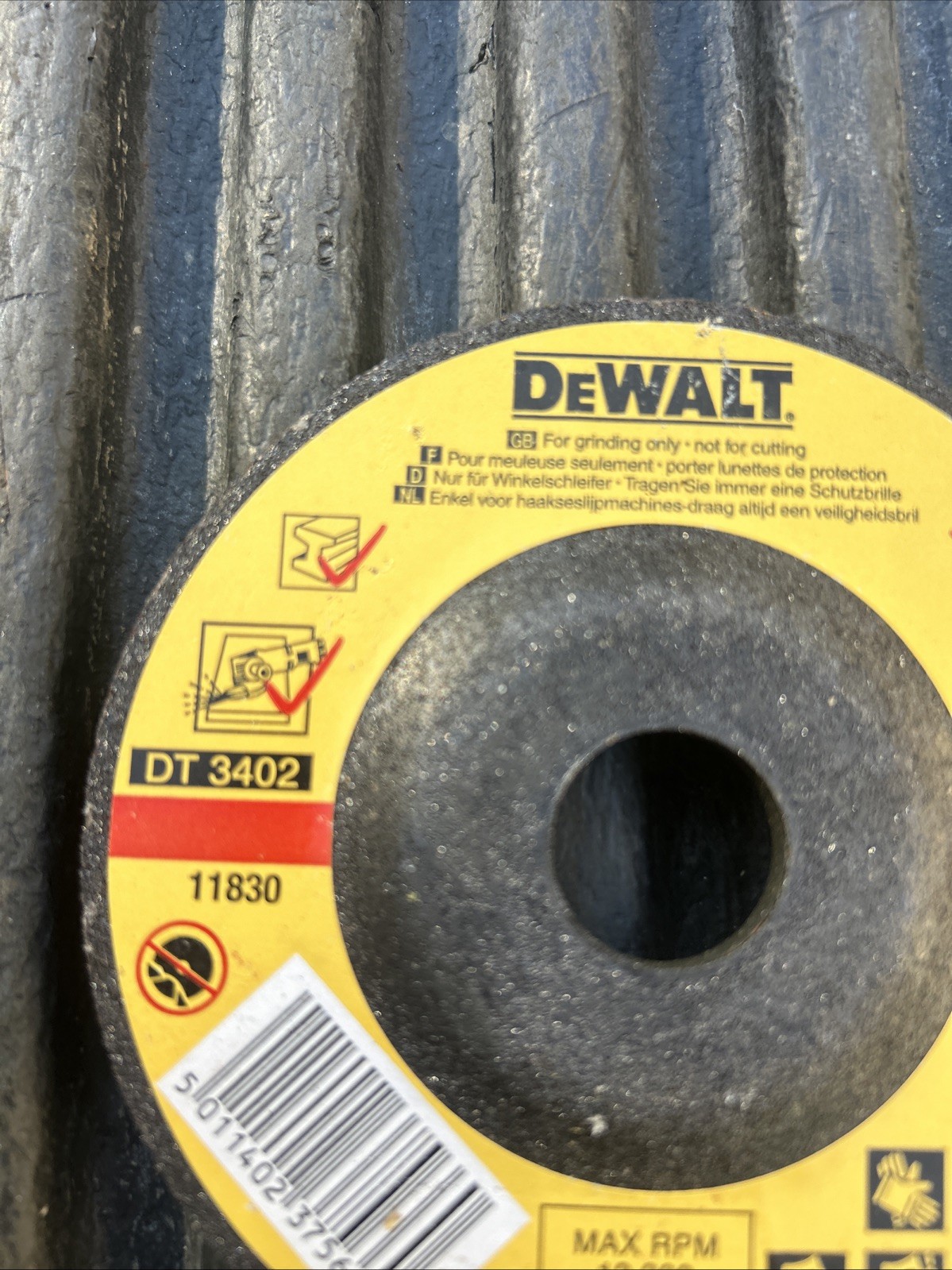 DEWALT DT 3402 115 X 6.0 X 22.23 mm Grinding Wheel 10 Pack No Box