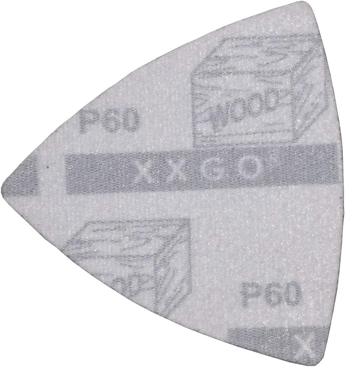 100 Pcs 60 Grits 3-1/2 Inch 90Mm Triangular Hook & Loop Multitool Sandpaper for