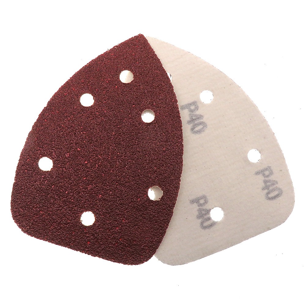 6 Hole Sanding Sheets Triangle Mouse Detail Sander Pads Sandpaper 40-1000 Grit