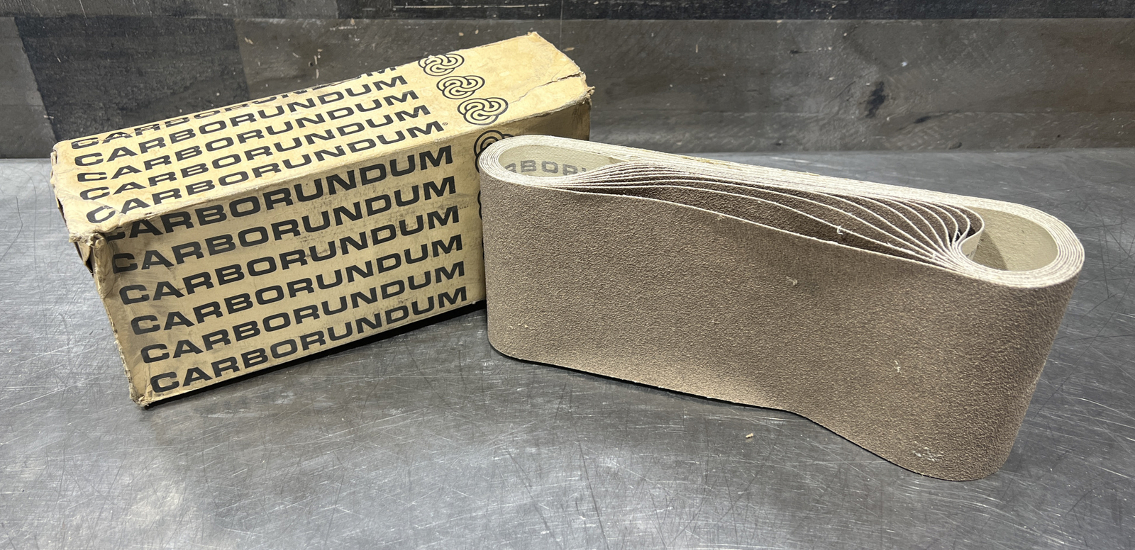 Carborundum X 255A 60 Grit Aloxite Sanding Belt (10 Pack) Nos Surplus