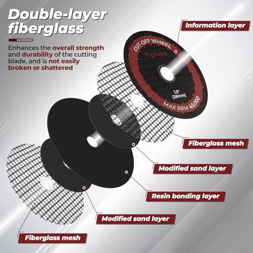 20 Pack 1.5″ Cut Off Wheels with 2 Shank(1/4″ Mandrel+1/8″ 1.5″20Pcs