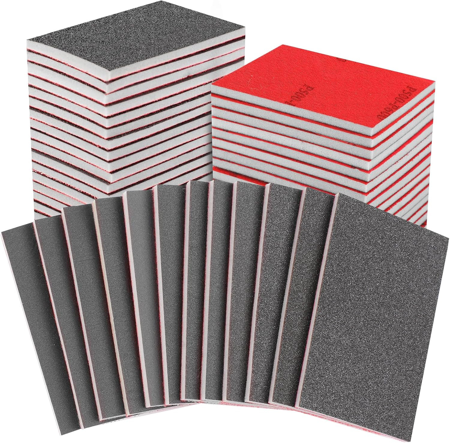 24PCS 3 X 4 Inch Sanding Sponge Set, 120-3000 Grit Soft Foam Hand Sander Block