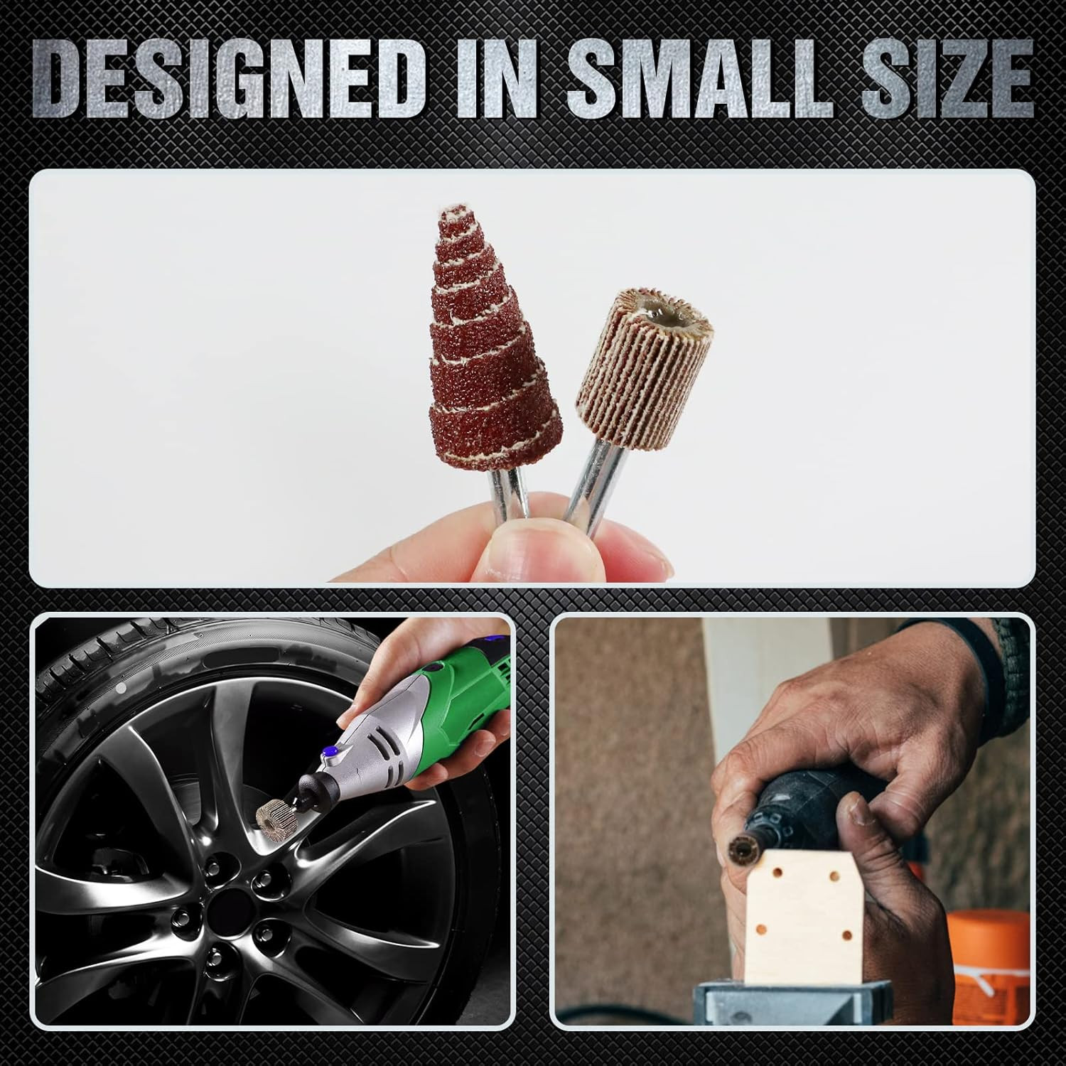 20 Pcs Flap Wheel Sander Set 80 Grit Sanding Wheel for Drill 1/4″ Shank for Meta
