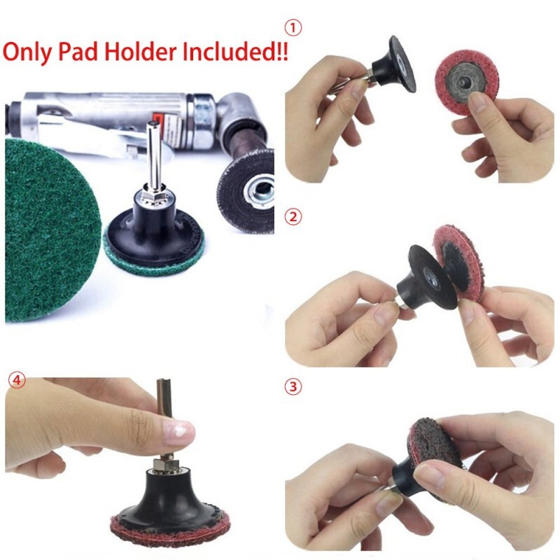 2PCS 2″ Sanding Disc Pad Holder 1/4″ Shank Roll Lock for Die Grinder Drill