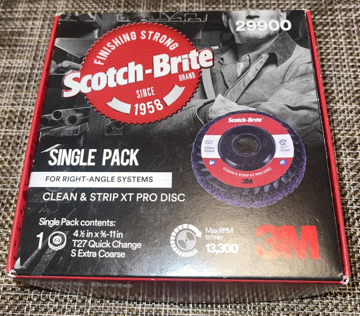 Scotch-Brite Clean and Strip XT Pro Disc, XO-DC, SiC Extra Coarse,Purple