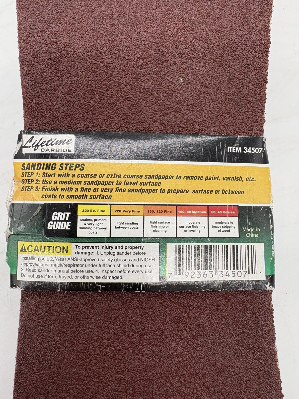 Lifetime Carbide 4X24 Aluminum Oxide Sanding Belts 80 Grit 5 Pack #34507