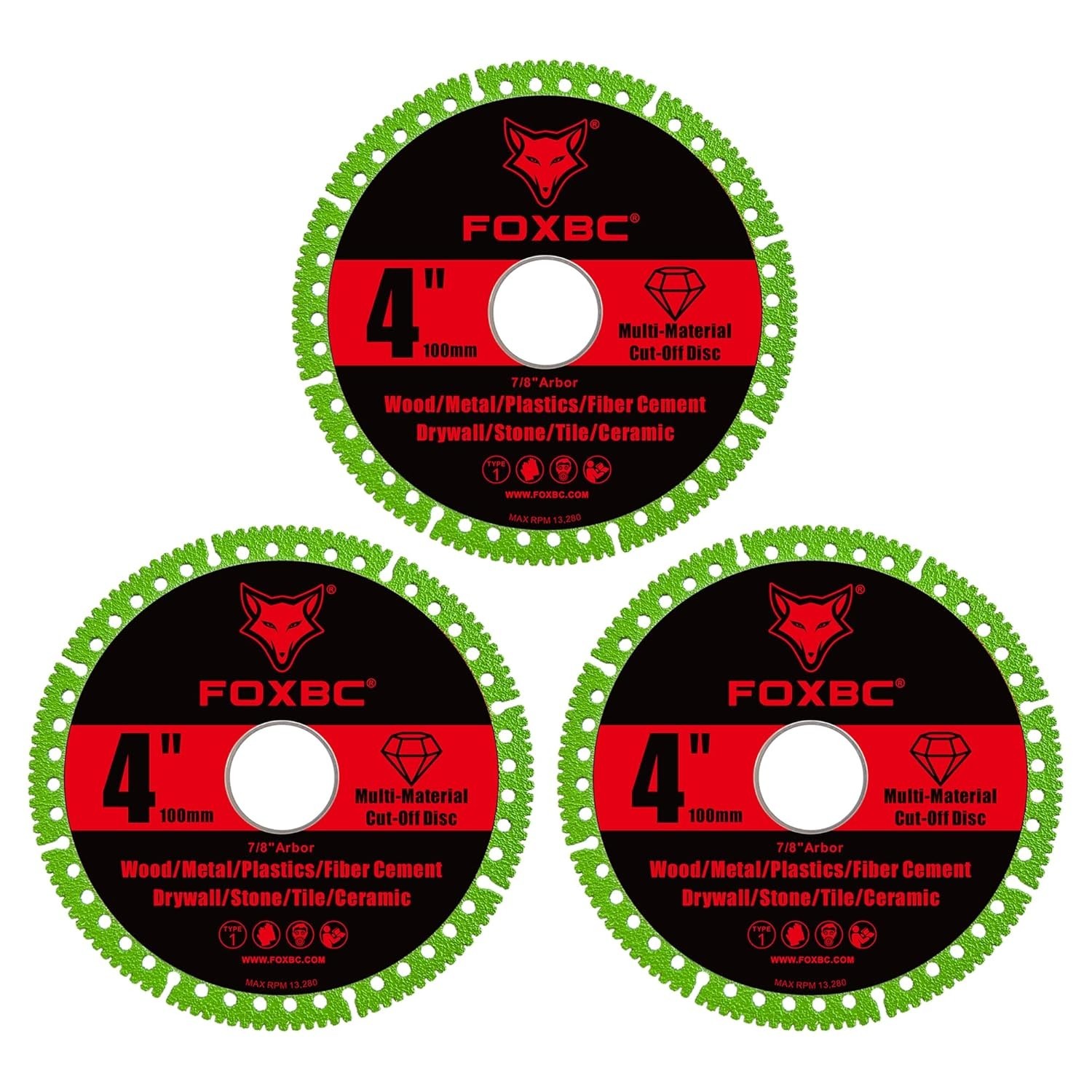 4 Inch Indestructible Multi-Material Cut Off Disc for Angle Grinders, 7/8″ Ar…