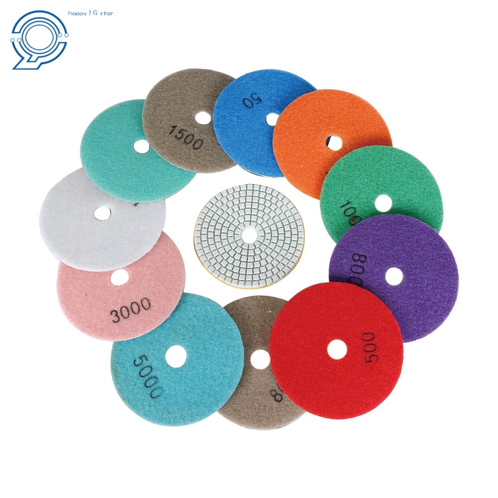 With 2 Pack 5/8In-11In Backer Pads 14 Pack 4 Inch Diamond Polishing Pads Kit