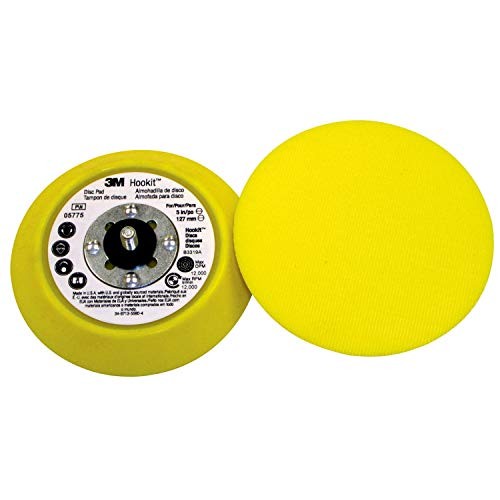Hookit Disc Pad 05775, Yellow 5 in x 3/4 in 5/16-24 External
