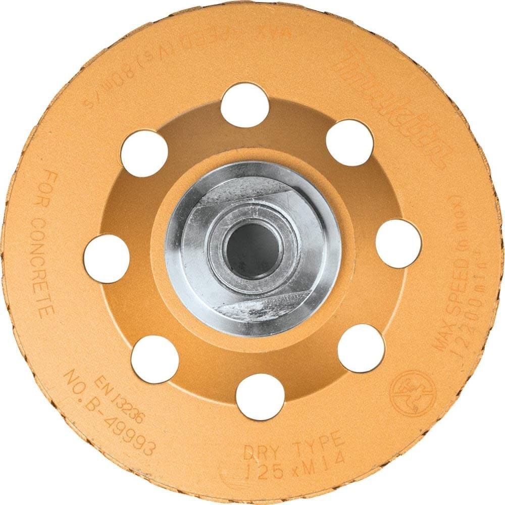 Makita 5 Inch Low-Vibration Single Row Segmented Turbo Rim Diamond Cup Wheel
